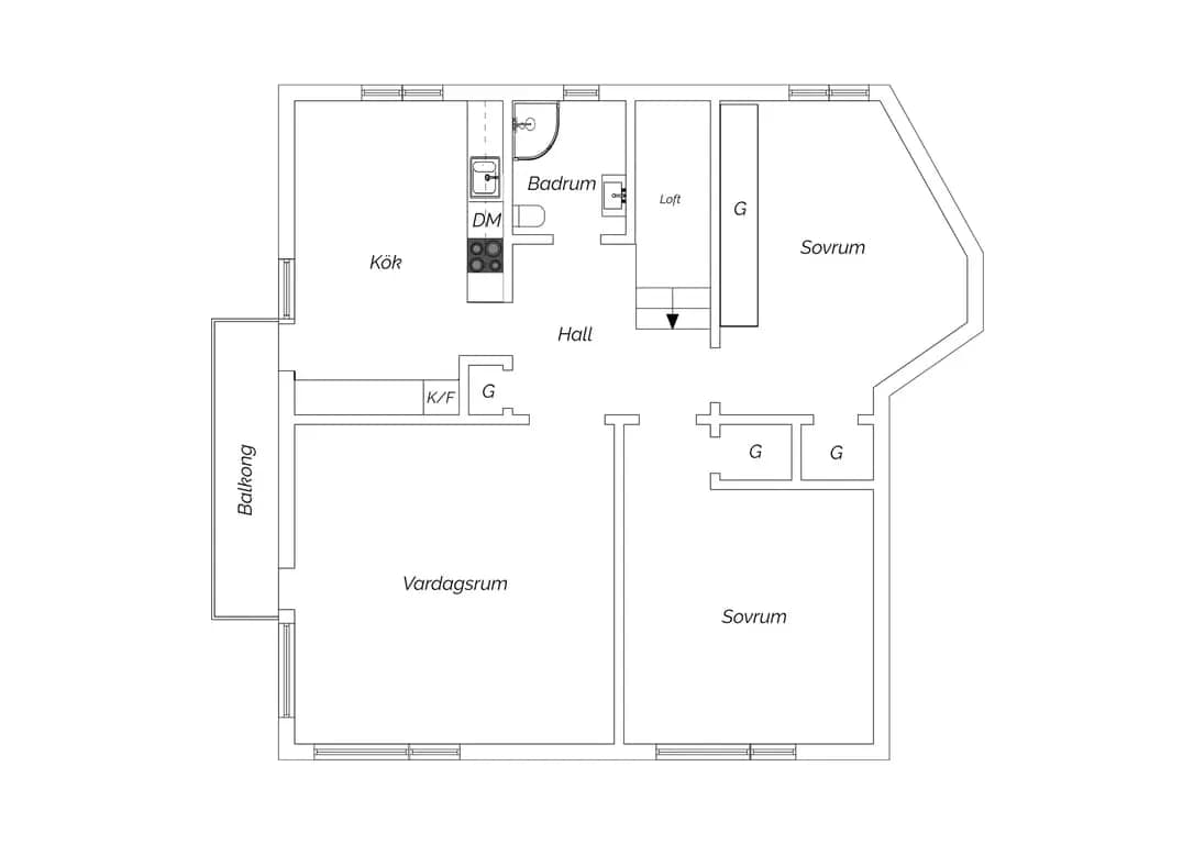 Floor plan for Riddersviksvägen 107