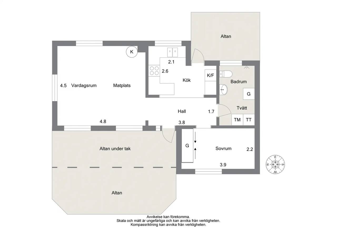 Floor plan for Danviksvägen 20