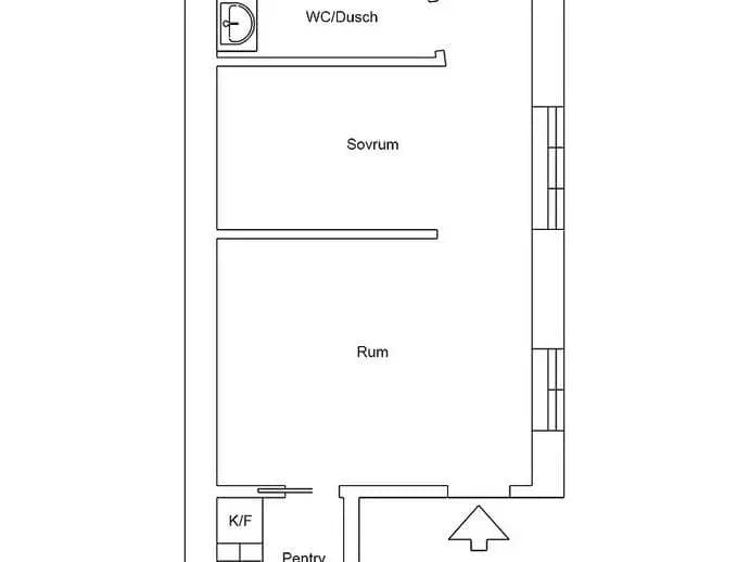 Floor plan for Norra Vallgatan 2B