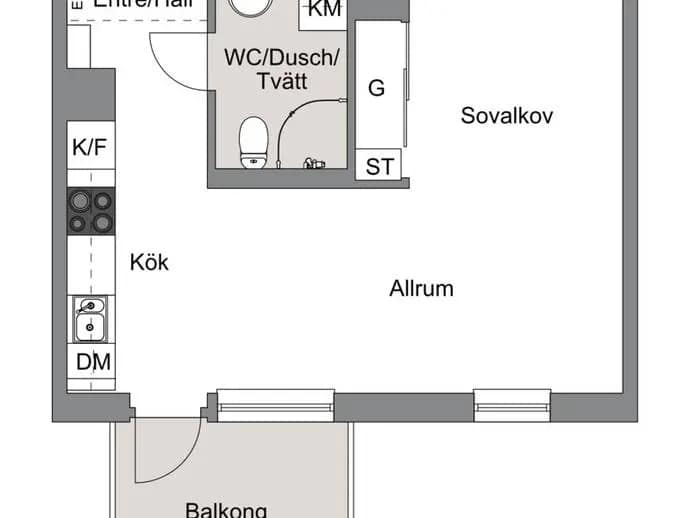 Planritning för Kungsgatan 93F