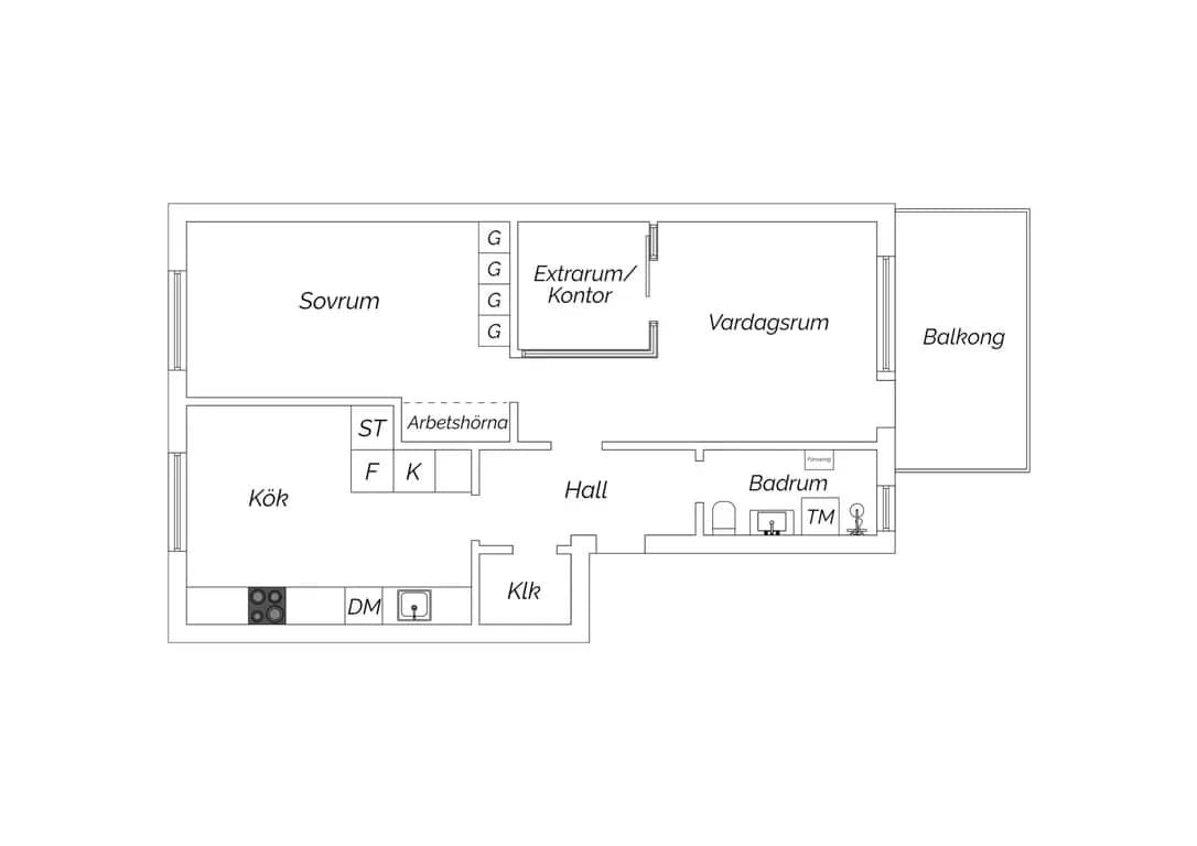 Planritning för Störtloppsvägen 46