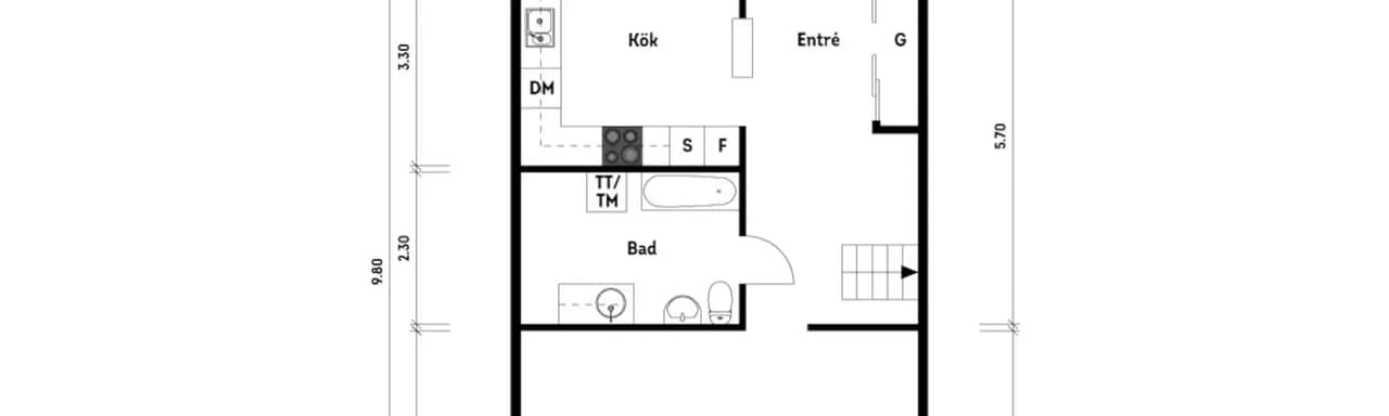 Floor plan for Trädgårdsgärdet 210
