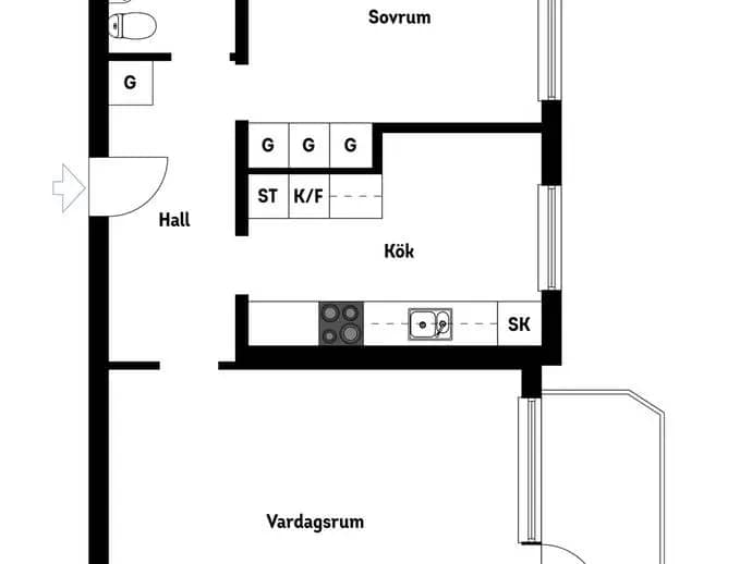 Planritning för Regeringsvägen 3