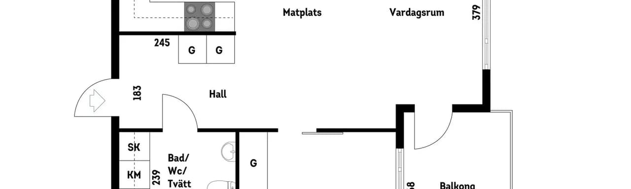 Planritning för Ågesta broväg 71, 2tr