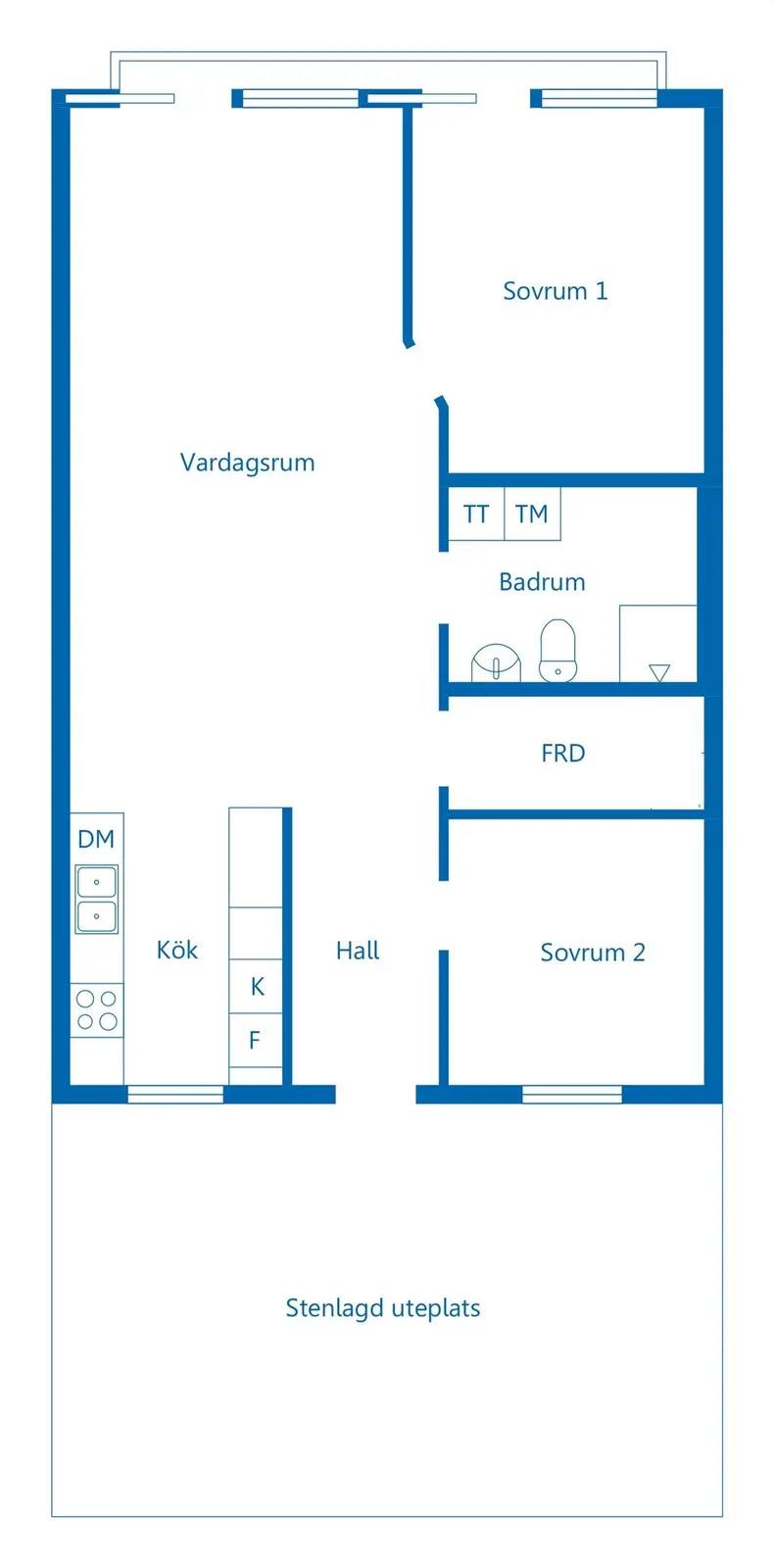 Planritning för Brännäsgatan 4J