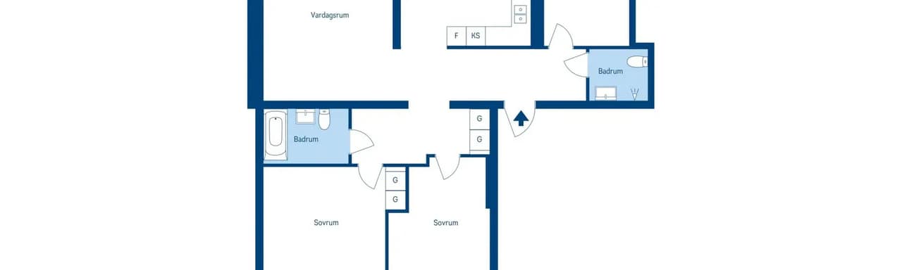 Floor plan for Falkmangatan 9C