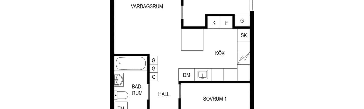 Planritning för Lantgårdsvägen 74