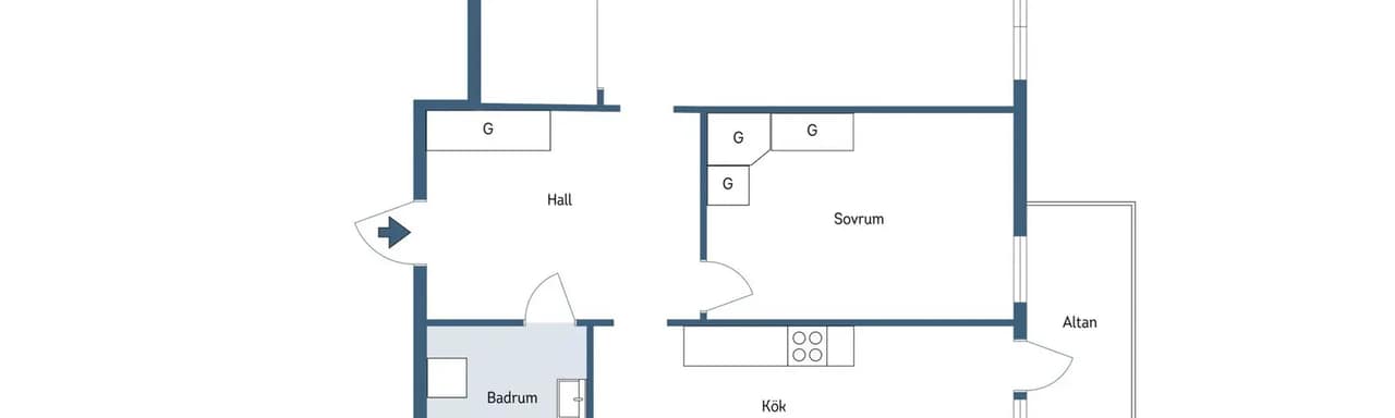 Planritning för Linnévägen 23C
