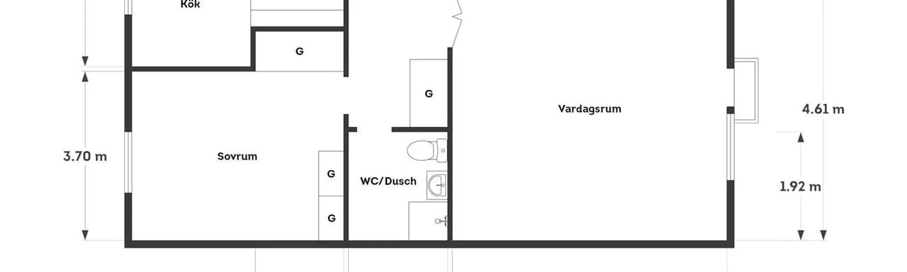 Floor plan for Godemansgatan 9B