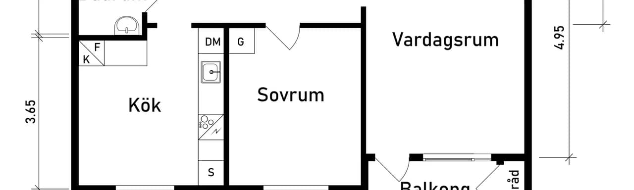 Floor plan for Molnvädersgatan 30