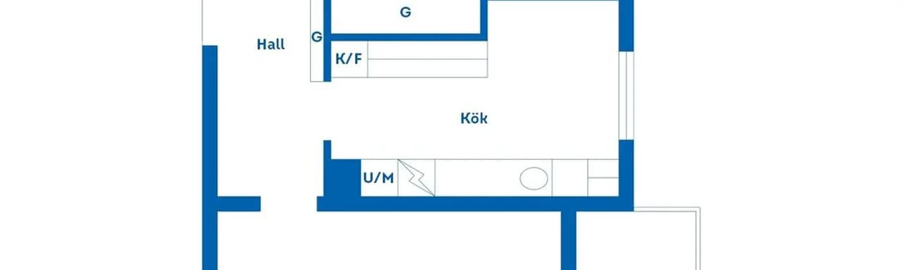 Floor plan for Västergatan 17C