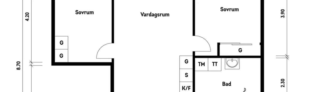 Floor plan for Bandtraktorgatan 1