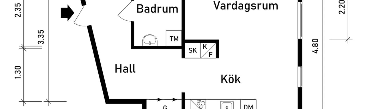 Planritning för Bratteråsgatan 40