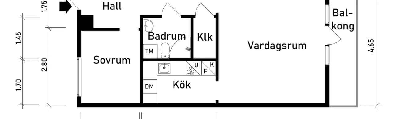 Floor plan for Sagogången 44