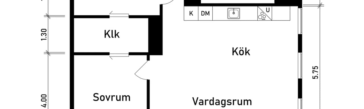 Floor plan for Lodjursstråket 1 (Karlatornet vån 22 sydost)
