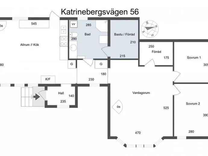 Floor plan for Katrinebergsvägen 56