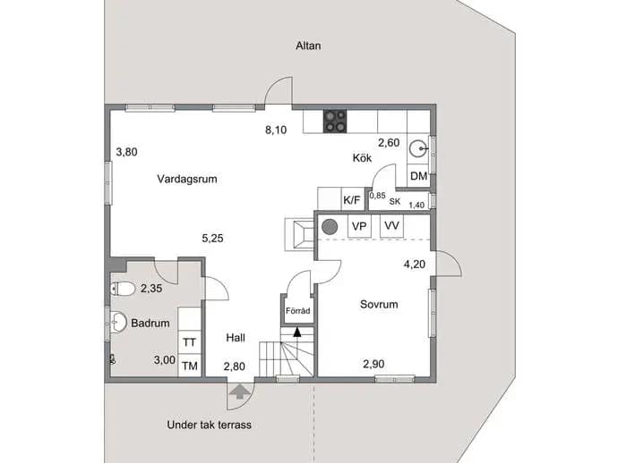 Floor plan for Banvaktsvägen 2