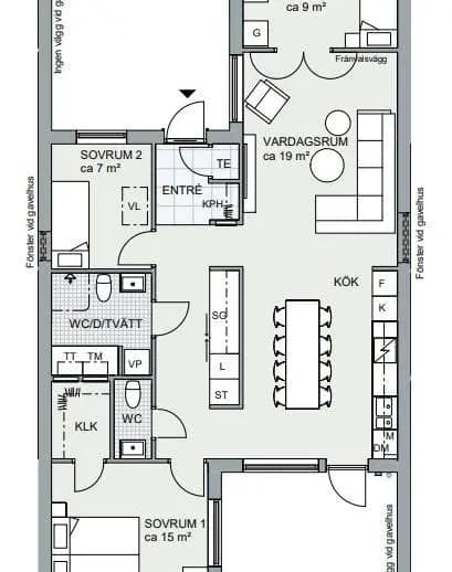 Planritning för Cikoriavägen 14
