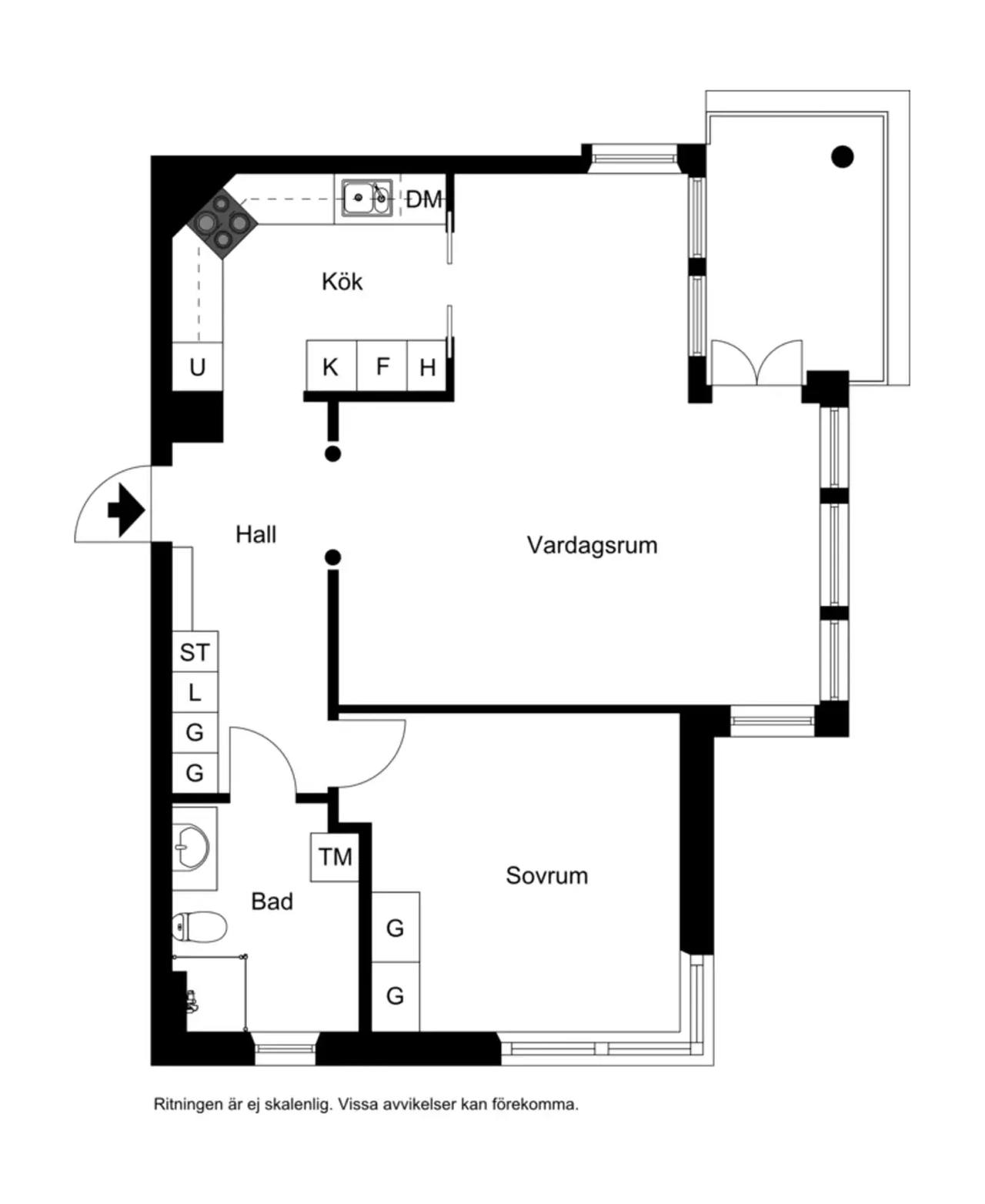 Floor plan for Vångavägen 31B