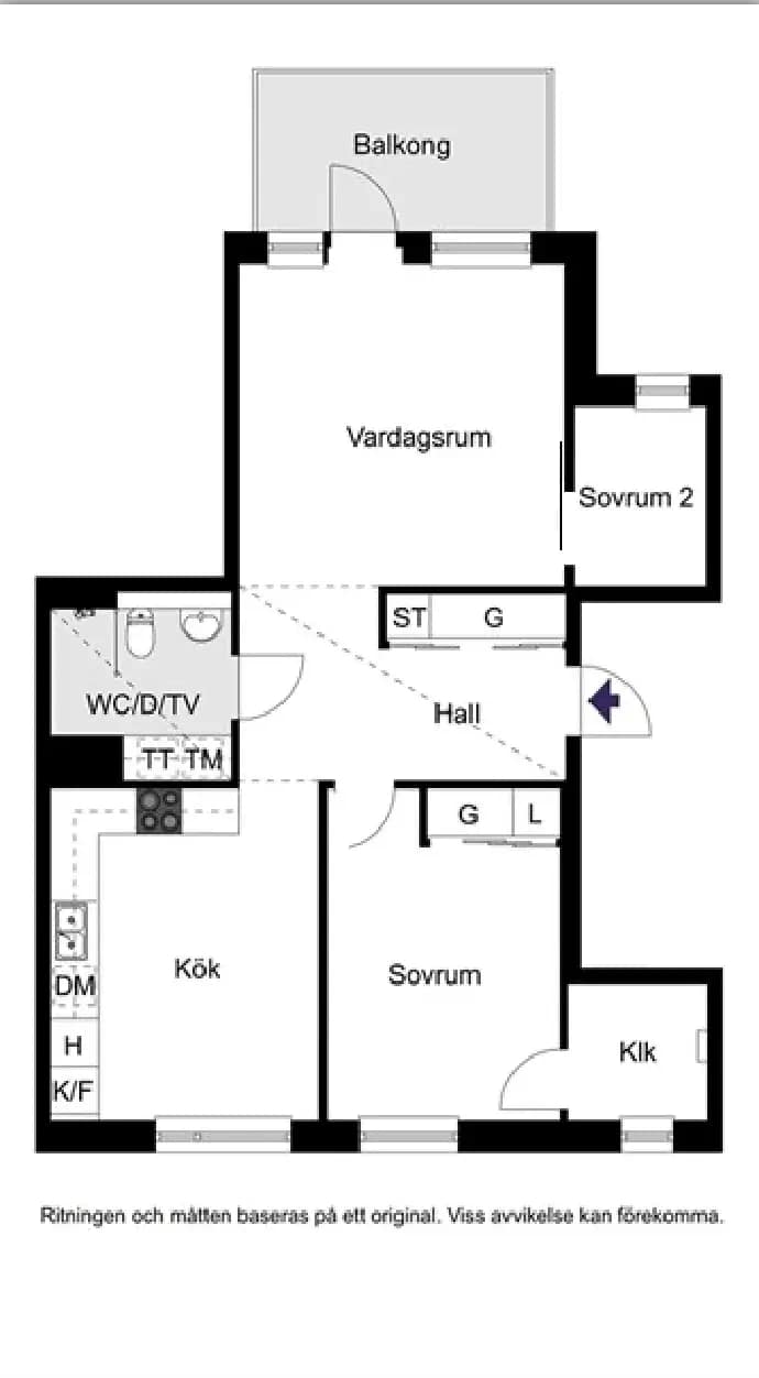 Floor plan for Beckomberga allé 25
