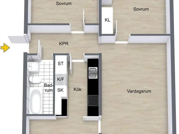 Planritning för Leopoldsgatan 2