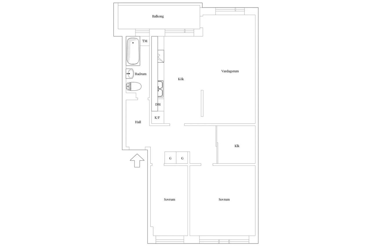 Floor plan for Lågtrycksgatan 9