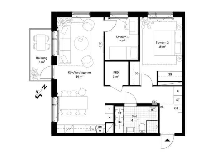Floor plan for Klacksparken