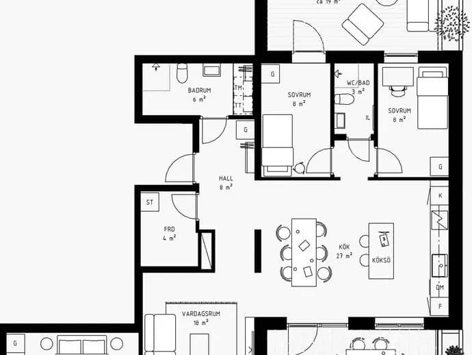 Floor plan for Bredängsvägen