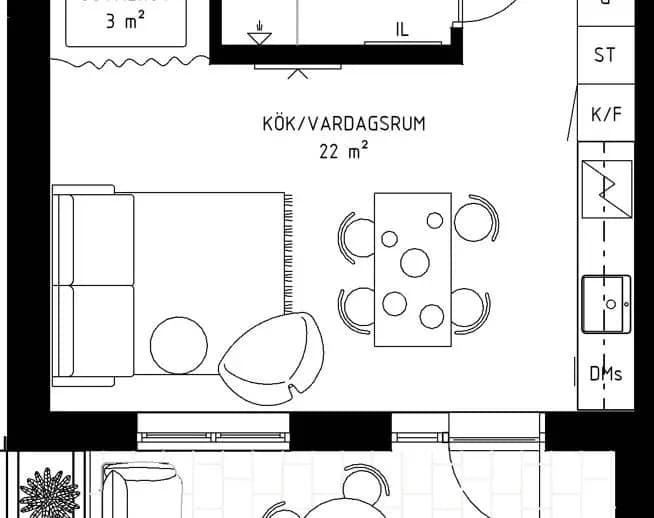 Floor plan for Bredängsvägen