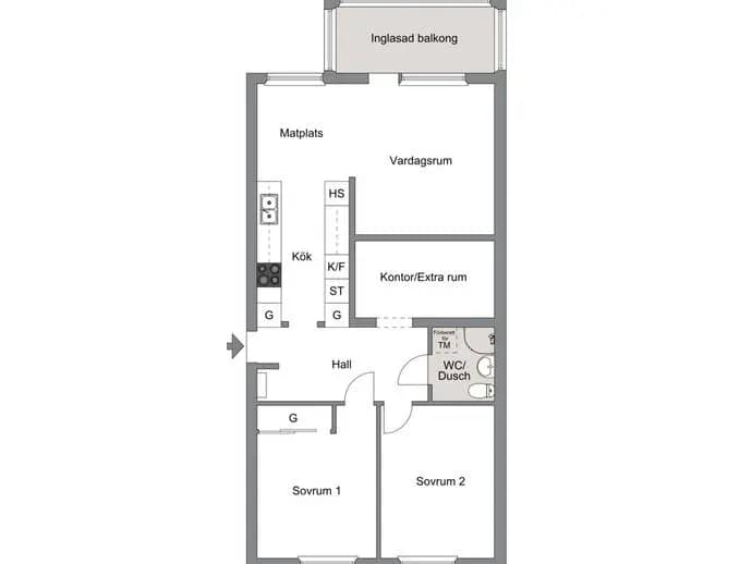 Floor plan for Rosersbergsvägen 29