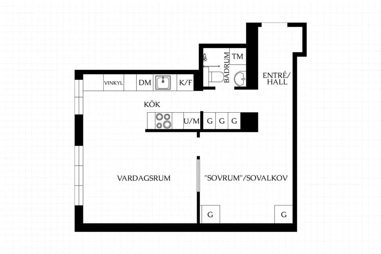 Floor plan for Tegelbruksvägen 14
