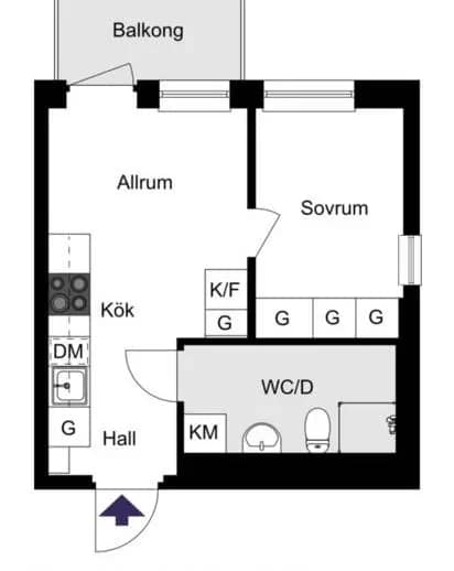 Floor plan for Responsgatan 36