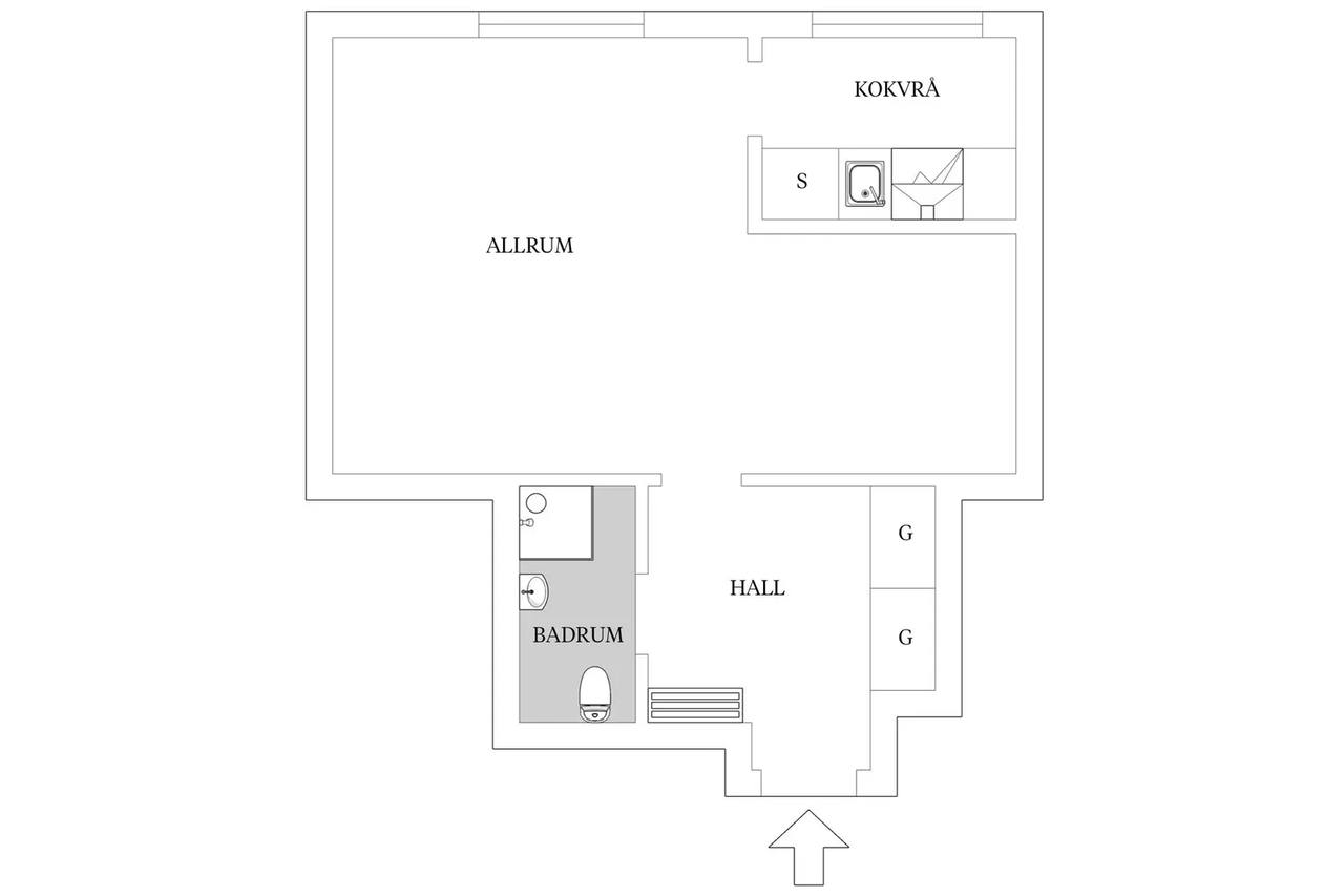 Floor plan for Erikslustvägen 30E