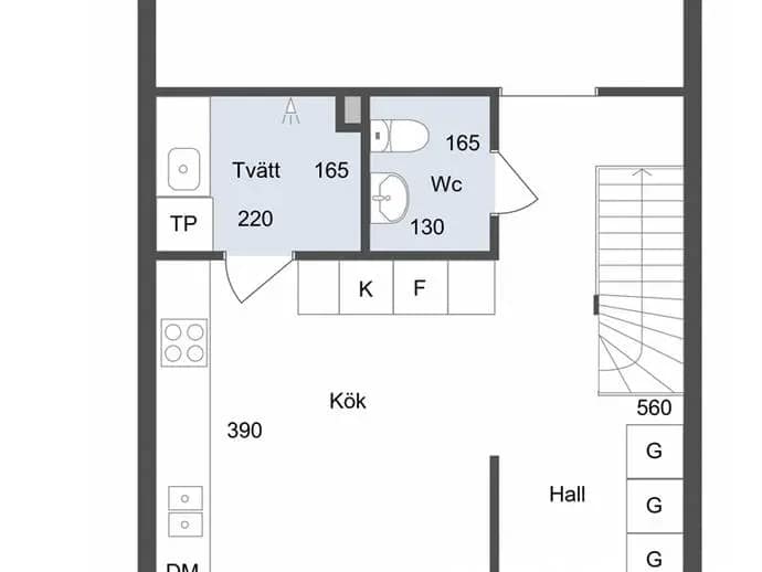 Floor plan for Prästgårdsvägen 16
