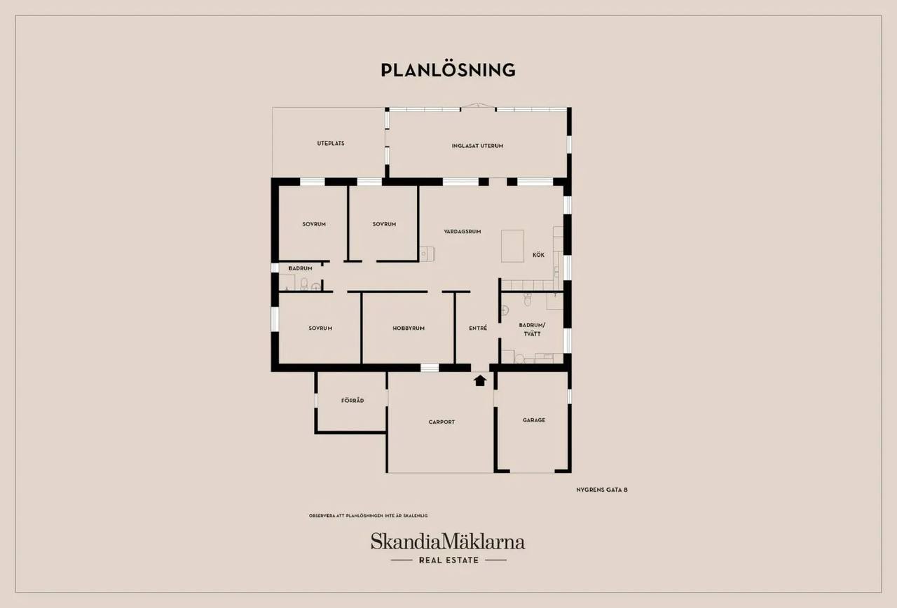 Floor plan for Nygrens gata 8