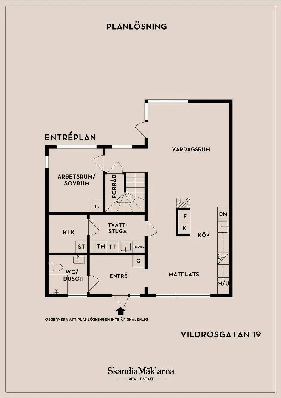 Floor plan for Vildrosgatan 19