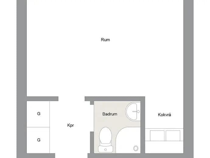 Planritning för Parkvägen 32 B