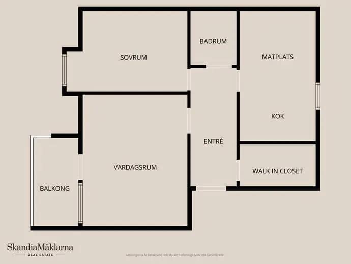 Floor plan for Nygårdsvägen 18B