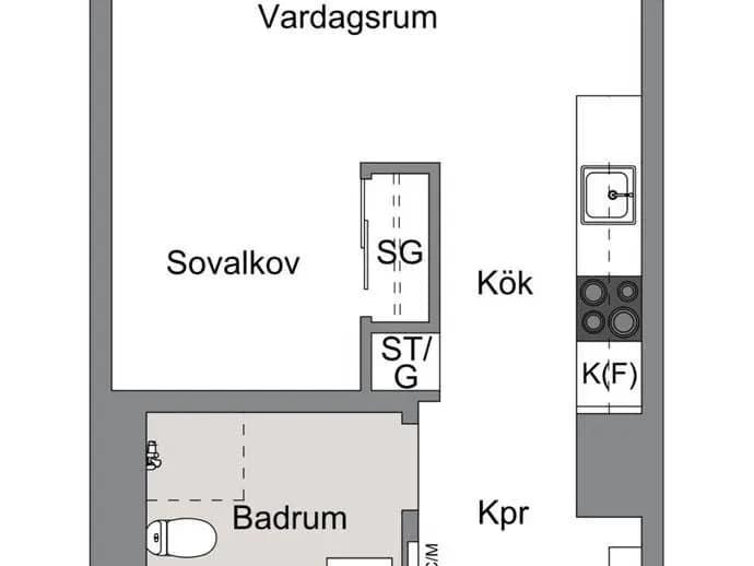 Floor plan for Vintergaloppsgatan 5