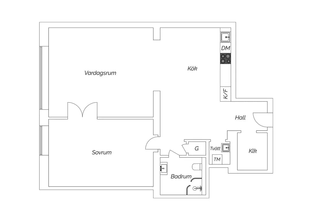 Floor plan for Karlskronaplan 9