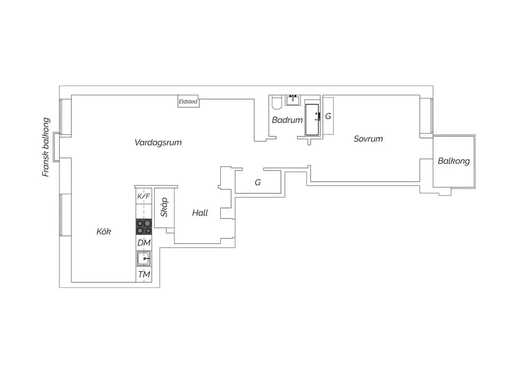 Floor plan for Möregatan 6