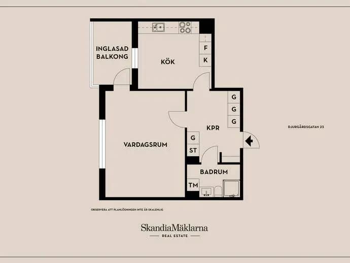 Planritning för Djurgårdsgatan 23