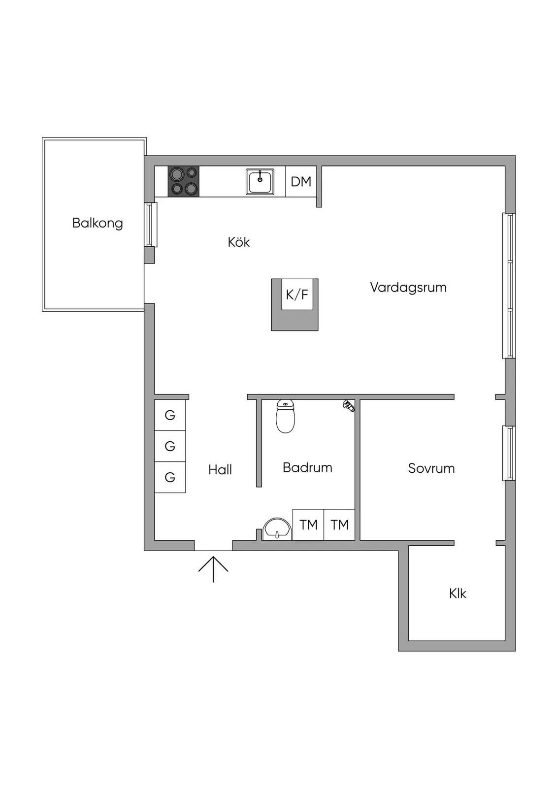 Floor plan for Oxenstiernas allé 19