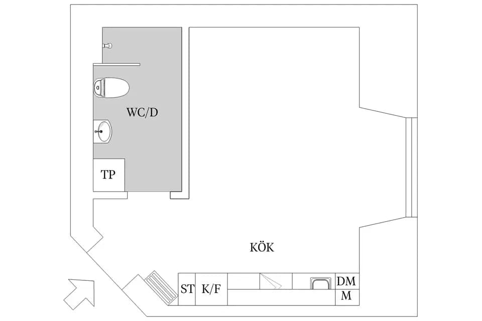 Planritning för Andra Långgatan 11