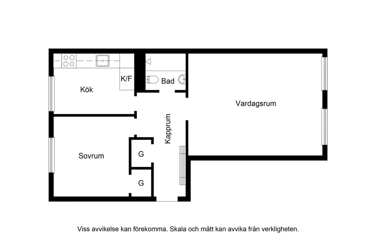 Floor plan for Vitemöllegatan 1 C
