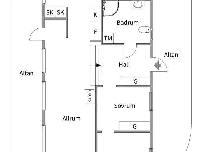 Floor plan for Murgrönsvägen 1