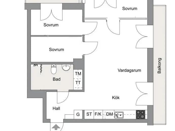 Planritning för Storängsgatan 5