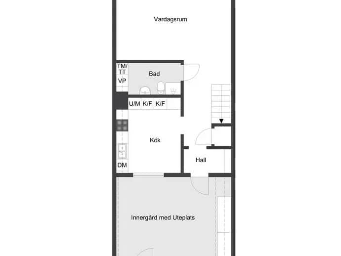 Floor plan for Prostgränd 4