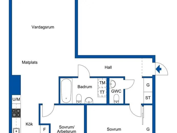 Planritning för Hyllie Boulevard 2 G