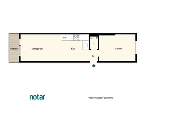 Floor plan for Tulegatan 6A
